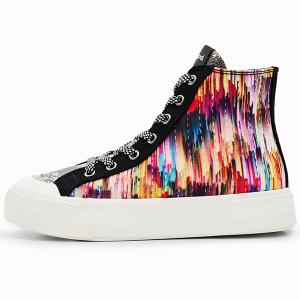 DESIGUAL デシグアル シューズ レディース 23WSKA16 SHOES_CRUSH DIGTAL PRINT 9019 TUTTI FRUTI｜jiro-shop