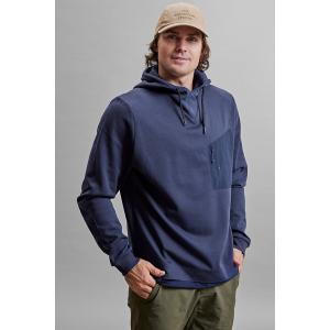 THE MOUNTAIN STUDIO メンズ パーカー H-2 HA-1012 ORGANIC COTTON HOOD GREY DARK NAVY/78｜jiro-shop