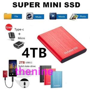 外付けSSD ポータブルSSD 1TB 4TB 16TB 外付けハードディス 500GB 超薄型ポータブル ハードディスク 2TB USB3.1 Type-C 対応 スマホ互換可 耐衝撃｜二郎2ストア