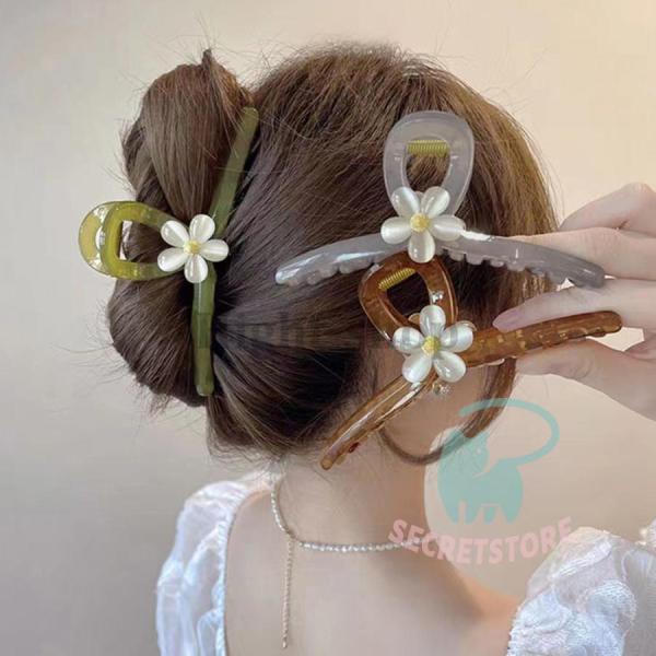 花 ヘアクリップ 大きめ バンスクリップ