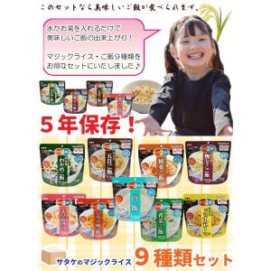 発熱剤つき サタケマジックライス 9種類セット...の詳細画像1