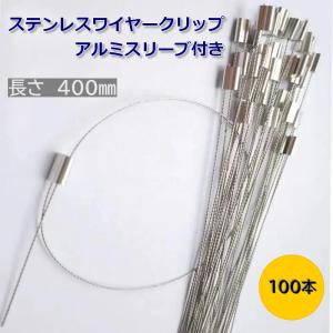 ステンレスワイヤークリップ 200mm 10本セット SUS304 アルミ
