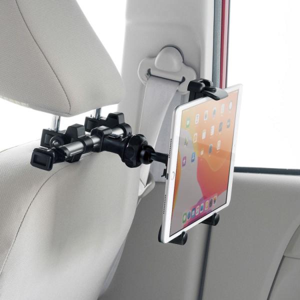 後部座席用タブレットホルダーサンワサプライ[SAN] 【CAR-HLD12BK】