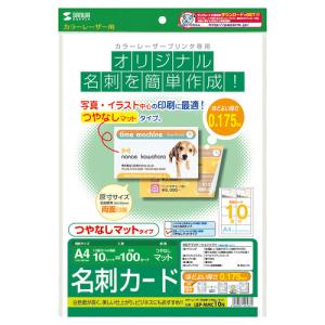 カラーレーザー用名刺(つやなし・マット) サン...の詳細画像1