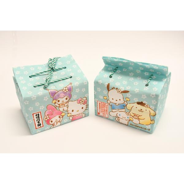 MX桔梗信玄餅 6個入 サンリオキャラクターズ みんなでもちもち グリーン 桔梗屋 しんげんもち 山...