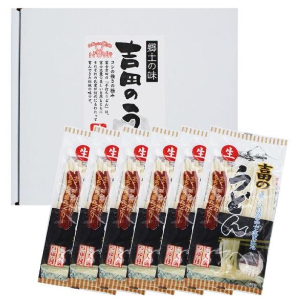 吉田のうどん 生麺 ギフトボックス 2人前×6袋 12食大容量 お徳用（つゆ付）1,788g(めん2...