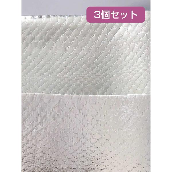 ヘビ革素材（ウミヘビ革/海蛇革）シルバー 3個セット