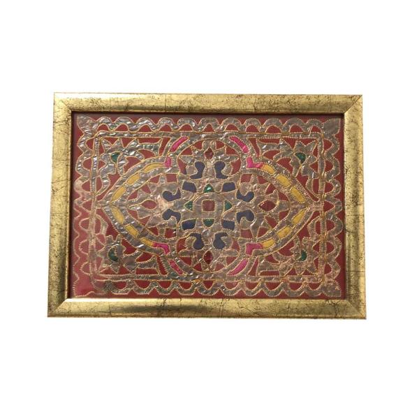 ジヤンビの刺繍布 額 No125