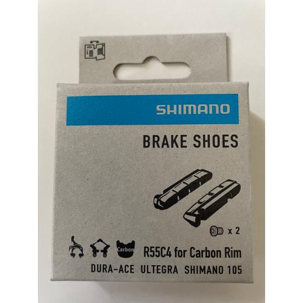 シマノ Y8L298070 R55C4 カーボンリム用ブレーキシュー＆固定ネジ ペア