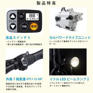 電動アシスト自転車 折り畳み自転車 Panas...の詳細画像5