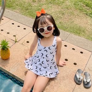 新月柄ベビー水着 帽子付き2点セット ワンピー...の詳細画像3