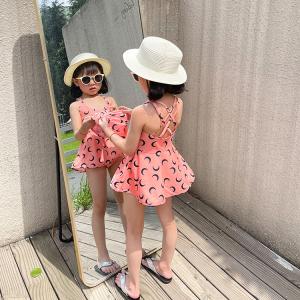 新月柄ベビー水着 帽子付き2点セット ワンピー...の詳細画像4
