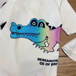 オーロラカラーのワニ柄ベビー水着 オールインワ...の詳細画像5
