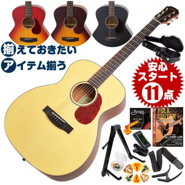 アコースティックギター 初心者セット アコギ (ハードケース付属11点) アリア Aria-101 ...