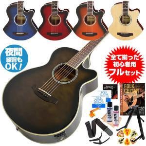 アコースティックギター 初心者セット アリア エレアコ 13...
