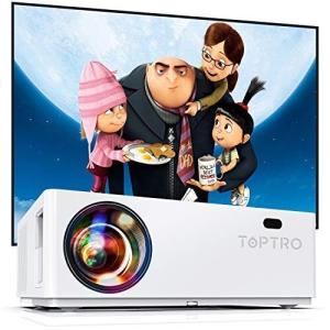 TOPTRO プロジェクター 9500lm 1920×1080リアル解像度4K対応 Bluetooth5.0対応 ±50°4Dデータ台形補正 207万画素投写 ホー