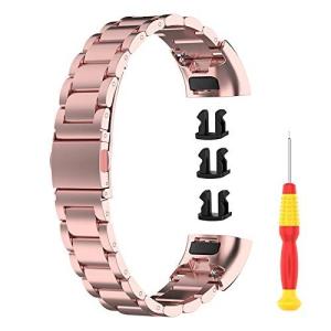 HUAWEI Band 4 pro/Band 3 pro/Band 3用 交換バンド ベルト スマートウォッチバンド ステンレス製 Sooyeeh 5色可選 金属ベ