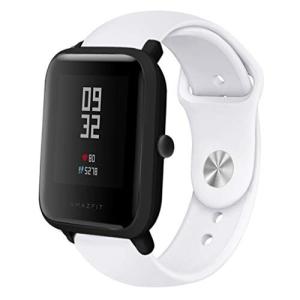 Comtax Compatible with for Huami Amazfit Bip バンド 20mmシリコン製交換ベルト huami Amazfit GTR 42mm&Gear Sport/Galaxy Active 対応 (