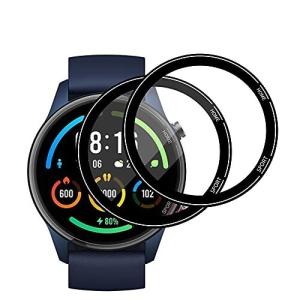 SeNool  Xiaomi Mi Watch 対応 フィルム 2枚 柔らかいガラス素材 ガラスフィルム 3D全面保護 高透過率 耐衝撃 スクラ