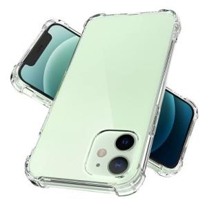 Youriad iPhone 12 ケース カバー   透明 クリア ソフト カバー  特徴 耐衝撃 軽量 薄型 ストラップ 滑り止め 落下防