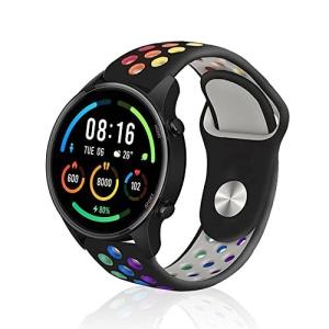 SeNool Xiaomi Mi Watch 対応 バンド 交換ベルト サイズ調節可能 シリコン製 弾力性 皮膚にやさしい 軽量 スポーツバ