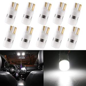 YongMing T10 LED ホワイト 1連 3030 バルブ ウェッジ球 ルームランプ ポジションランプ 12V車用 10個