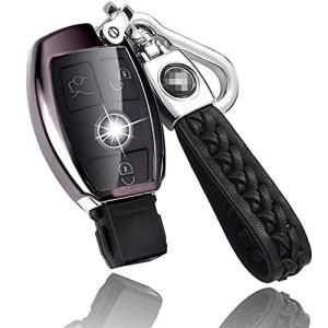 PONMOKEN Mercedes Benz ベンツ 専用 キーケース キーホルダー スマートキーケース キーカバーCLA GLA GLC GLE 専用TPU 高