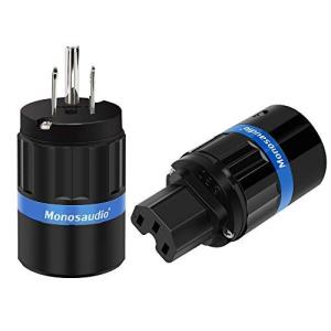 Monosaudio Audiophile AC電源プラグコネクタ純銅ハイエンドオーディオグレード電源コネクタ (ロジムメッキを施し