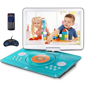 Jekero 16.9'' ポータブルDVDプレーヤー 14.1'' インチ超大画面 270度回転 大容量充電式バッテリー5時間連続再生 高