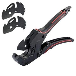 Litorange 塩ビ管カッター PVCカッター PVCパイプカッター SK-5スチール刃 ラチェット式 パイプカッター PVC PE PEX プ