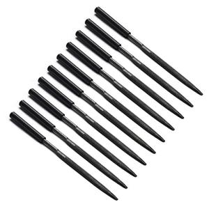 Utoolmart ヤスリセット ヤスリ 鉄工ヤスリ 棒やすり 炭素鋼 全長180mm 棒径5mm 半円単ハンドル 10個入り 金属 精密