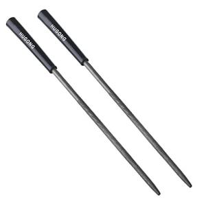 Utoolmart ヤスリセット ヤスリ 鉄工ヤスリ 棒やすり 炭素鋼 全長140mm 棒径3mm 円単ハンドル 5個入り 金属 精密 鉄