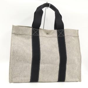 【中古】HERMES ボラボラGM トートバッグ キャンバス トワルアッシュ グレー｜jjcollection2008