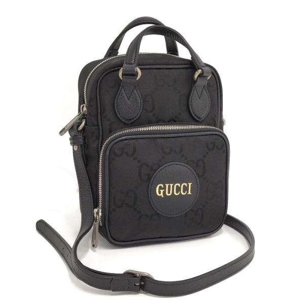 【中古】GUCCI ショルダーバッグ オフザグリッド GGキャンバス ブラック 625850