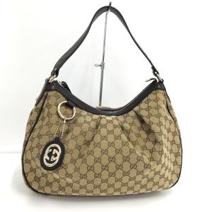 【中古】GUCCI スーキー ワンショルダーバッグ GGキャンバス ベージュ 232955｜jjcollection2008