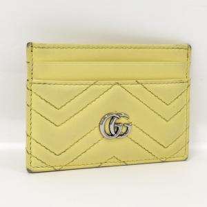 【中古】GUCCI GG カードケース GGマーモント レザー イエロー 443127｜jjcollection2008