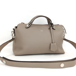 【中古】フェンディ 2WAY ショルダーバッグ バイザウェイ ミディアム レザー グレージュ 8BL124