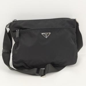 【中古】PRADA ショルダーバッグ VELA ナイロン ブラック NERO 1BC421｜jjcollection2008