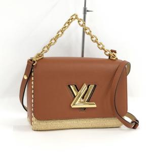 【中古】LOUIS VUITTON ツイストMM ショルダーバッグ ラフィア レザー M57648｜jjcollection2008