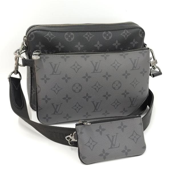 【中古】LOUIS VUITTON トリオ メッセンジャー ショルダーバッグ モノグラム エクリプス...