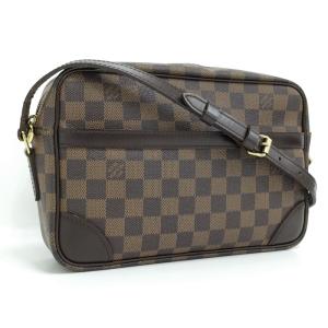 【中古】LOUIS VUITTON トロカデロ27 ショルダーバッグ ダイエ レザー エベヌ ブラウ...