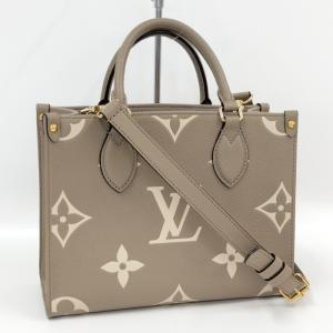 【中古】LOUIS VUITTON オンザゴー PM 2WAY ショルダーバッグ モノグラム ジャイアント アンプラント トゥルトレール クレーム M45779｜jjcollection2008