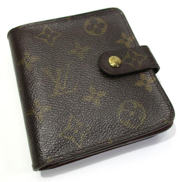 【中古】LOUIS VUITTON コンパクトジップ 二つ折り財布 モノグラム M61667