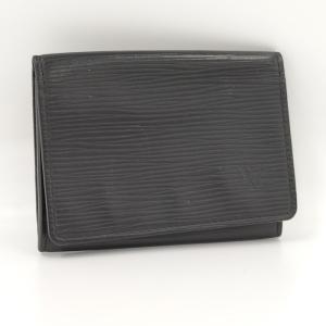 【中古】LOUIS VUITTON アンヴェロップ カルト ドゥ ヴィジット カードケース エピ ノワール M56582｜jjcollection2008