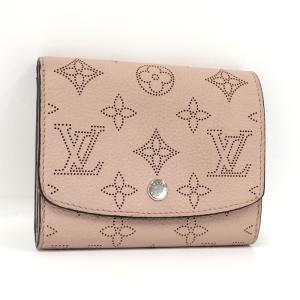 【中古】LOUIS VUITTON ポルトフォイユ イリス コンパクト 二つ折り財布 マヒナ レザー マグノリア ピンク系 M62541｜jjcollection2008