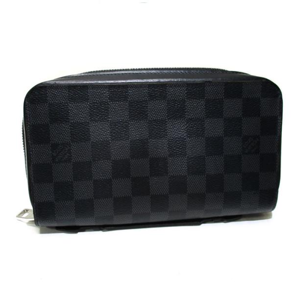 【中古】LOUIS VUITTON ジッピーXL ラウンドファスナー 長財布 ダミエ グラフィット ...