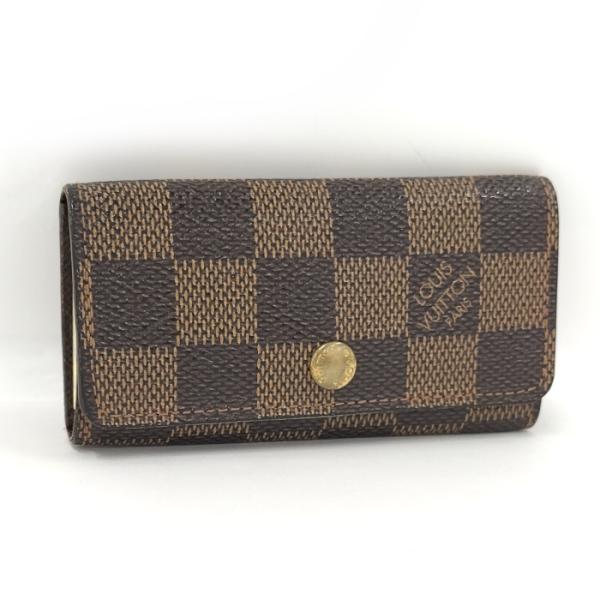 【中古】LOUIS VUITTON ミュルティクレ4 4連 キーケース ダミエ エベヌ N62631