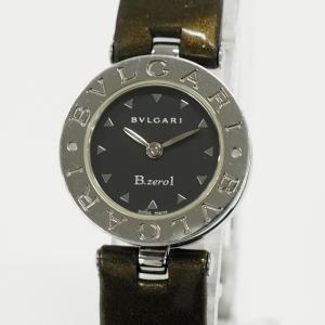 【中古】BVLGARI B-ZERO1 レディース 腕時計 SS レザー クオーツ ブラック文字盤 BZ22S｜jjcollection2008