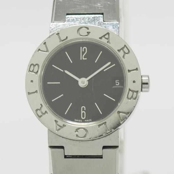 【中古】BVLGARI ブルガリブルガリ クオーツ SS レディース 腕時計 ブラック文字盤 BB2...