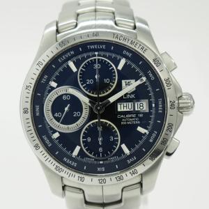 【中古】TAG HEUER リンク メンズ 腕時計 クロノグラフ 自動巻き SS ブラック文字盤 CJF211A｜jjcollection2008